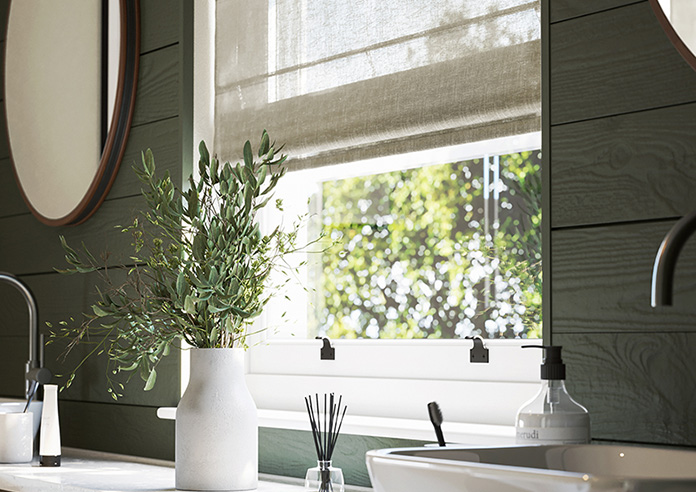 Kalahari Voile, Warm Grey - Motorised Roman Blind - Image 5
